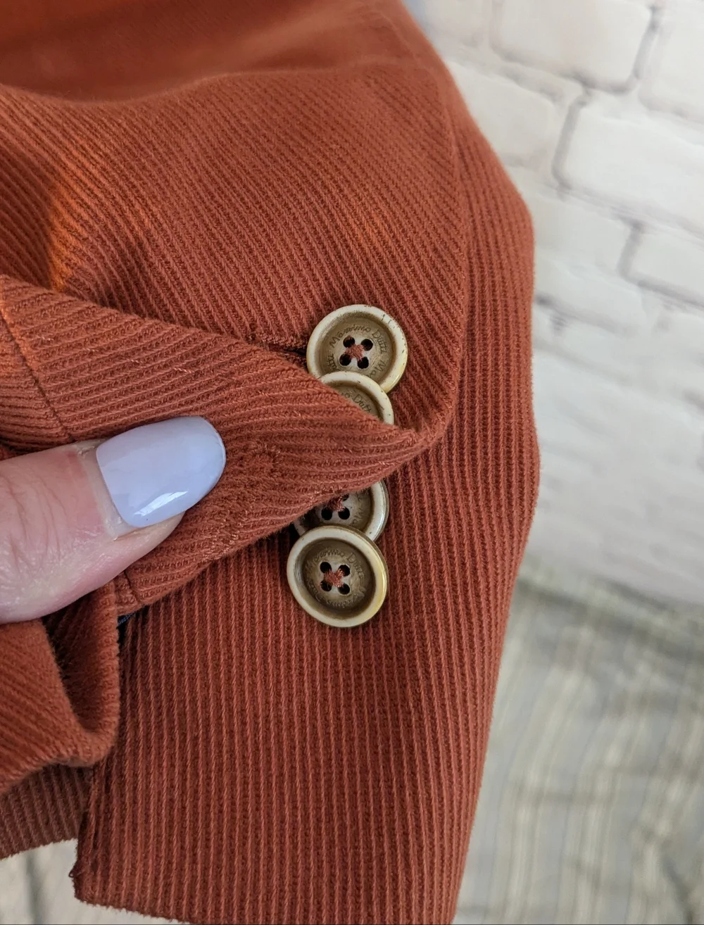 Massimo Dutti Orange Cotton Sport Coat